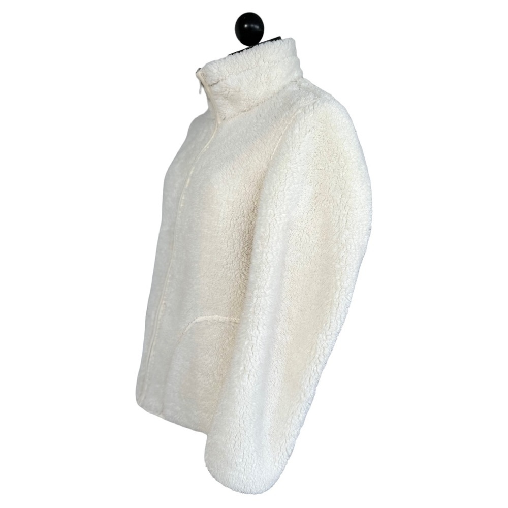 Weatherproof Reversible Plush Fleece Jacket Cream Full Zip Size Small - Picture 5 of 13